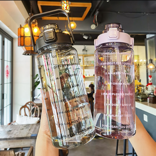 Bình Nước 2L 2000ML Cao Cấp Bình Đựng Nước Có Ống Hút