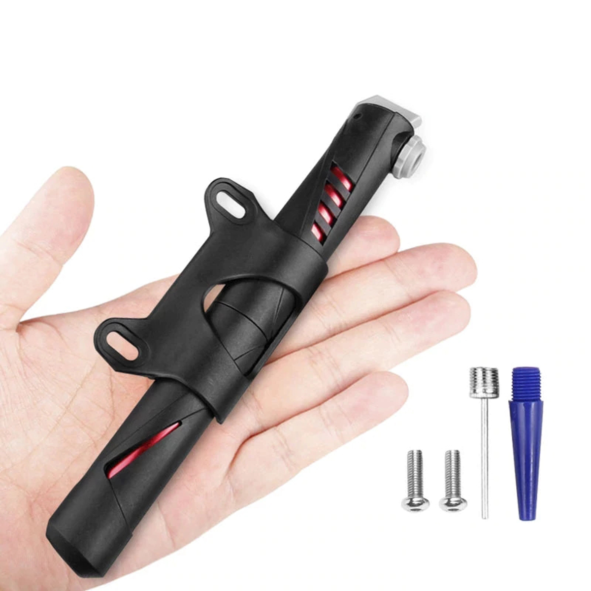 Bơm Xe Đạp Mini Treo Xe Gắn Khung Sườn Có Đế Gắn Sử Dụng Khẩn Cấp 120Psi 8 Bar Siêu Nhẹ Xy Lanh Lõi Nhôm Mai Lee