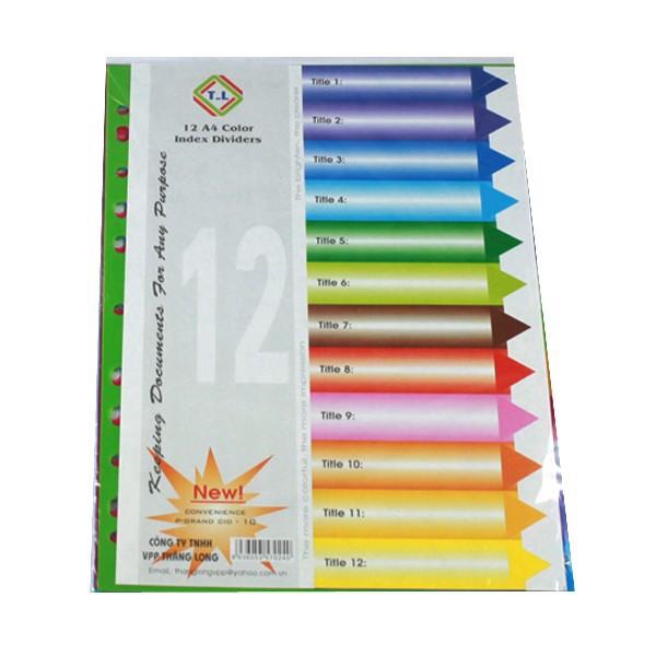 Bìa phân trang nhựa 12 số Thăng Long