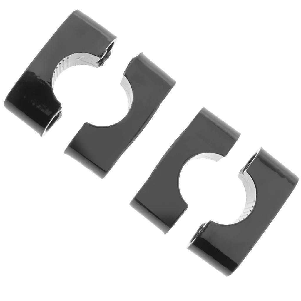 22mm Universal Motorcycle Handlebar   Riser Mount Clamp Adaptor Black