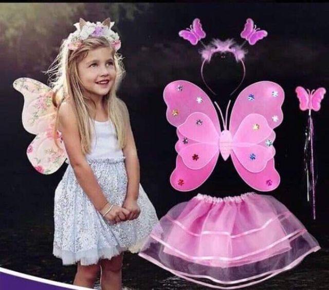 Bộ váy cánh tiên có đèn nhấp nháy cho bé yêu vui trung thu