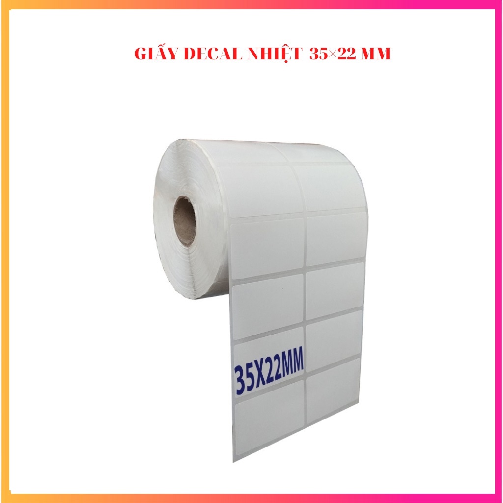 Decal nhiệt 2 tem 35x22 - giấy in tem nhãn 35×22mm -Decal nhiệt 2 tem 72x22 mm