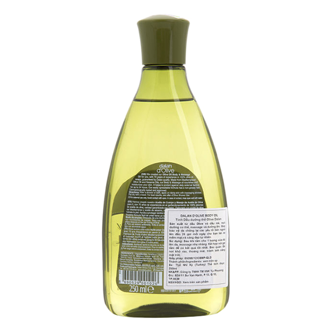 Tinh Dầu Massage Dưỡng Ẩm Toàn Thân Ô Liu Dalan D’Olive Olive Oil Body Oil (250ml)