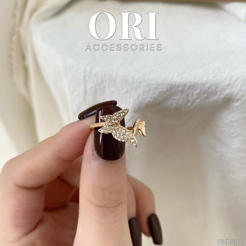 Nhẫn nữ Freesize cánh bướm đính đá Esperanza thời trang ORI ACCESSORIES N073