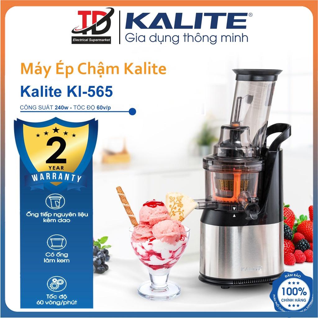 Máy Ép Chậm Kalite KL 565, Công Suất 240W, Ép Kiệt Bã Rau Củ Quả, Làm Kem, Hàng Chính Hãng