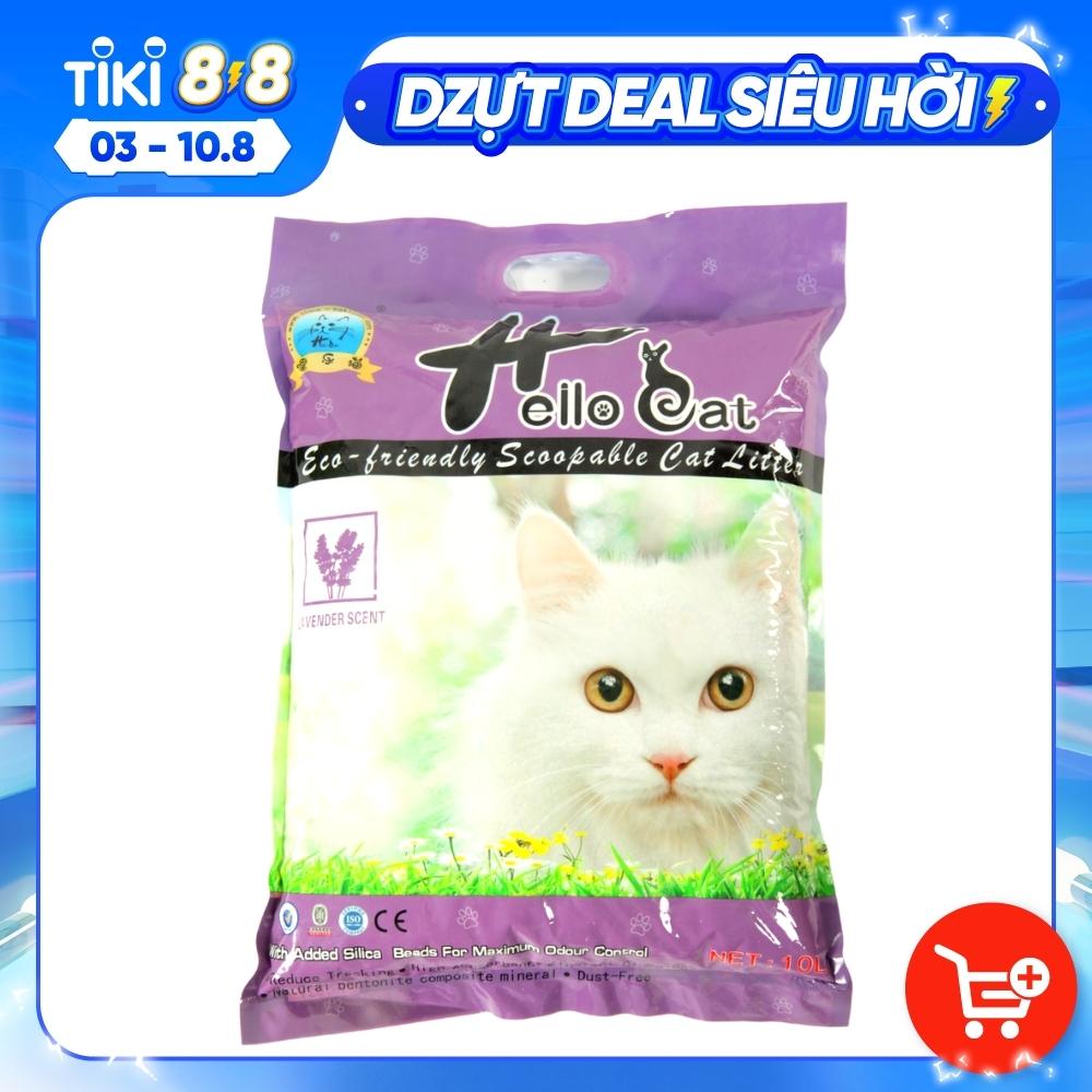 Cát Vệ Sinh Cho Mèo Hương Lavender - Hello Cat 10 Lít
