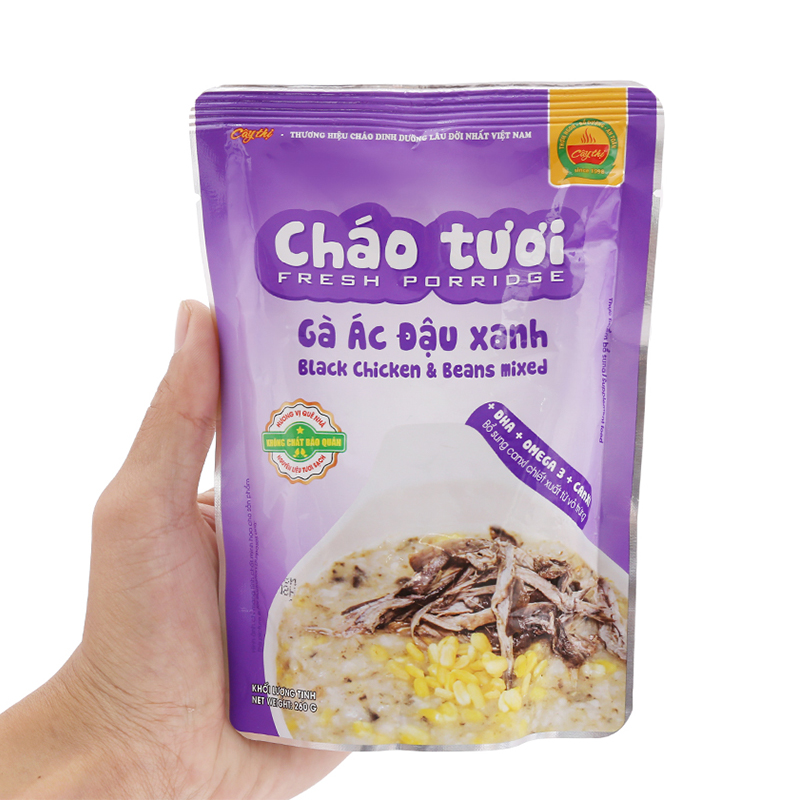 Cháo tươi gà ác đậu xanh Cây Thị gói 260g