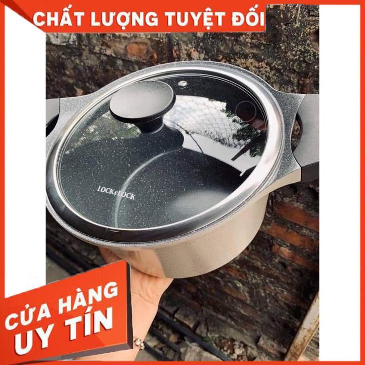 Bộ nồi chảo đá lock and lock (chảo 28cm, nồi 24cm) chính hãng giá sốc bao toàn thị trường