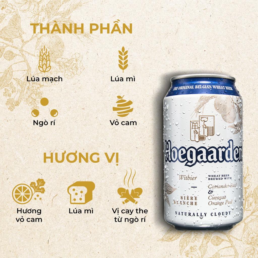 Thùng 24 Lon Bia Hoegaarden White (330ml / Lon)