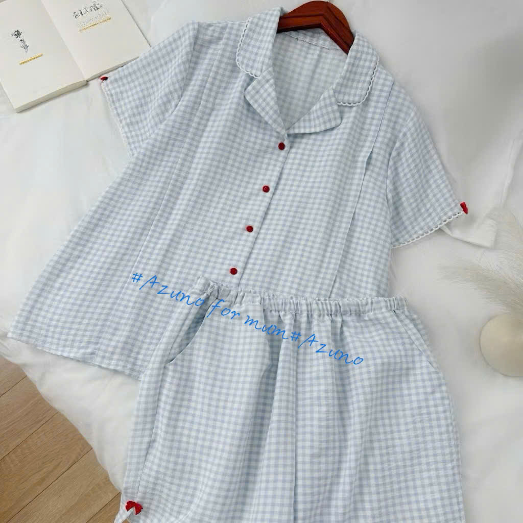 Bộ Đồ Bầu Đùi Chất Đũi Mát Mặc Hè Cho Mẹ Sau Sinh