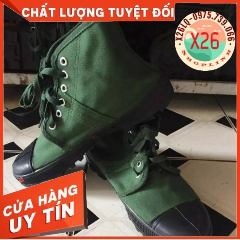 Giày vải bảo hộ lao động cao cổ đế cao su