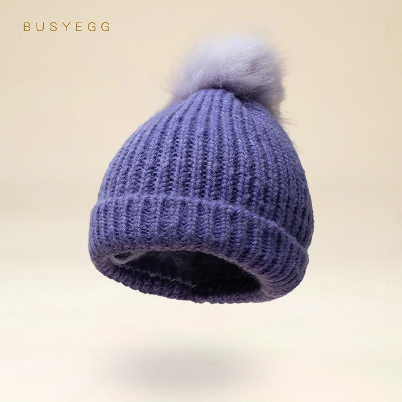 Xanh Dễ Thương Trẻ Em Nón Với Bóng Dày Mùa Đông Bộ Đội Trẻ Em Có Lót Ấm Knits Nón Xám Dành Cho Trẻ Em Và Thanh Thiếu Niên bé Trai Bé Gái