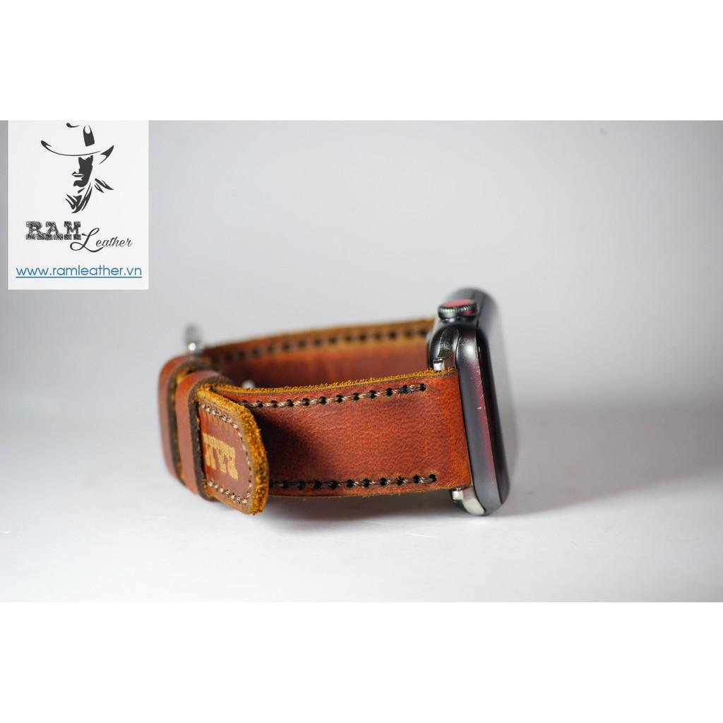 DÂY APPLE WATCH DA BÒ HANDMADE - RAM CLASSIC 1981