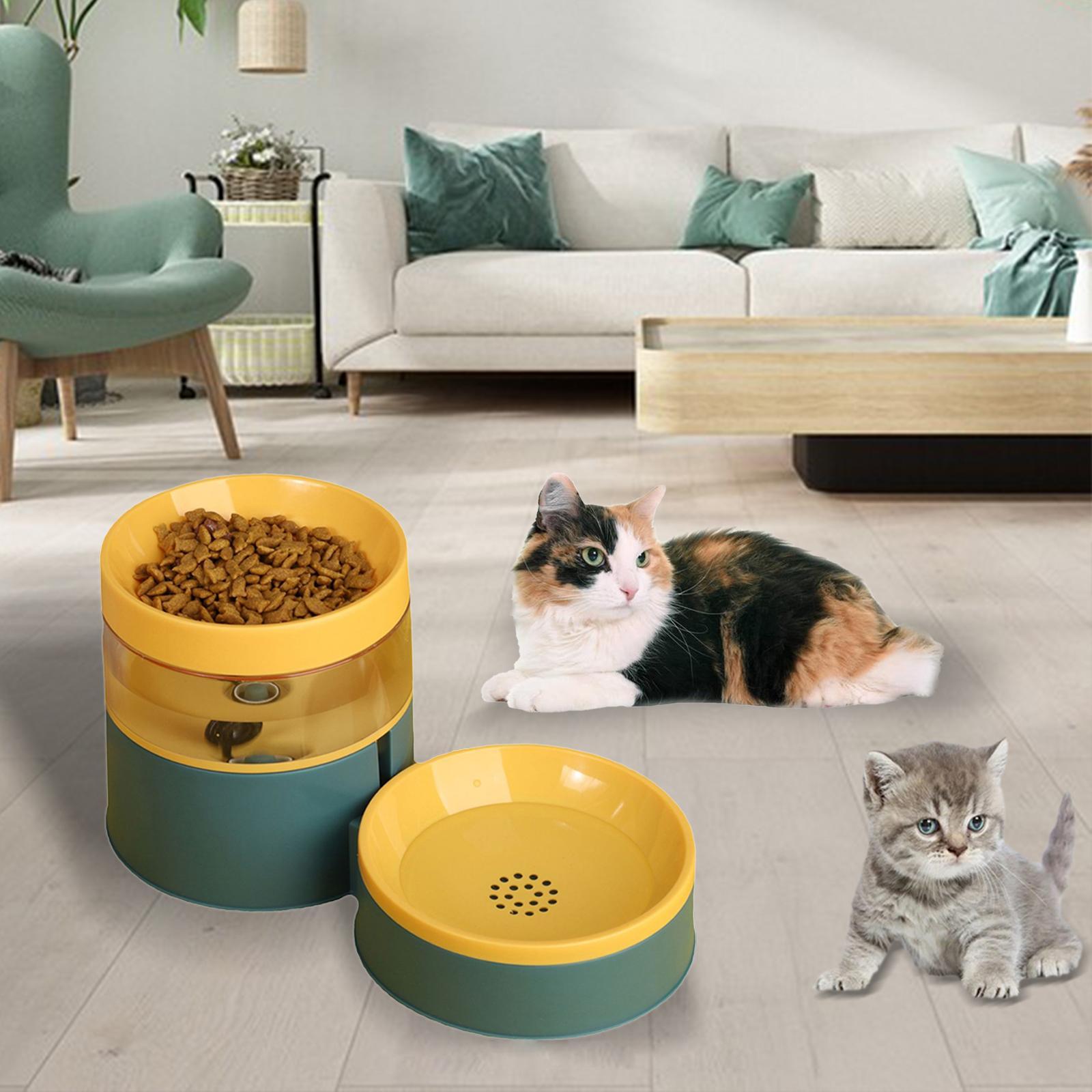 Automatic Pet Feeders Food Bowl Water Feeding Drinking Dish