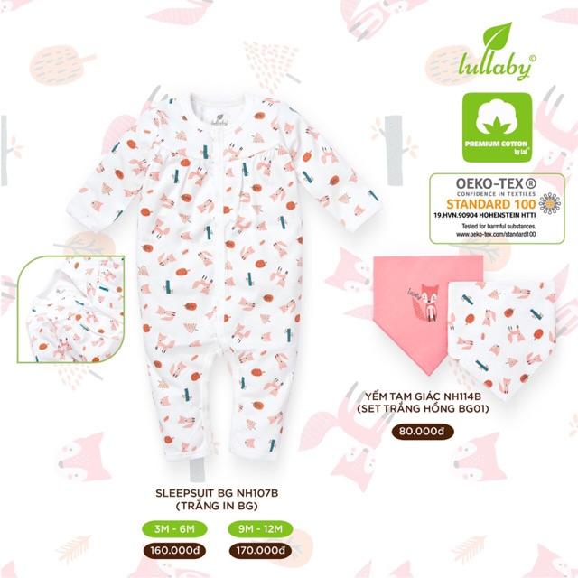 Body Sleepsuit và yếm hoạ tiết