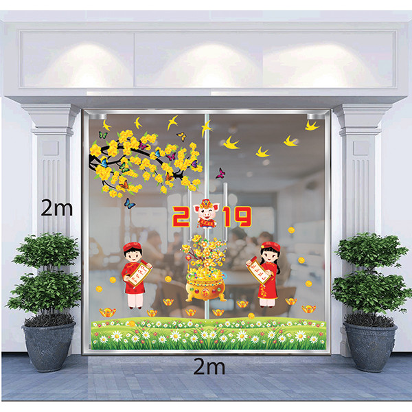 Decal Dán Tường Trang Trí Tết Xuân Combo Số 29