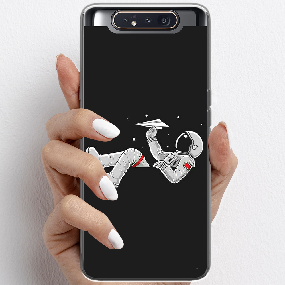 Ốp lưng cho Samsung Galaxy A80 nhựa TPU mẫu Phi hành gia