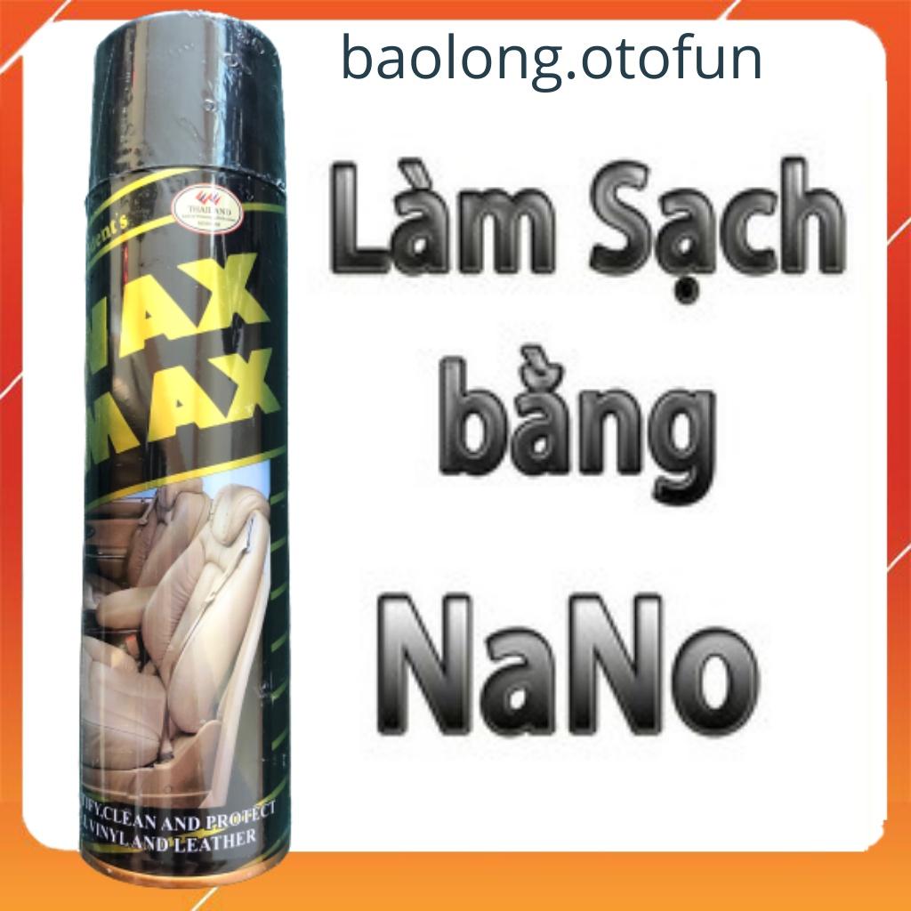 Bình xịt đánh bóng Wax Max 500ml làm sạch nội thất ô tô,Chai xịt bóng vệ sinh đa năng đồ da loại 1