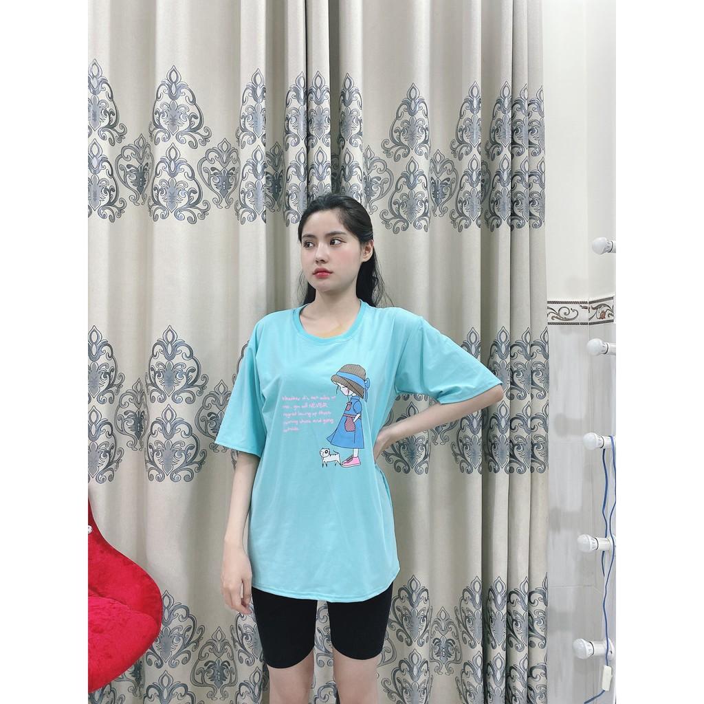 Áo Thun Tay Lỡ Unisex  Freesize 40-70kg