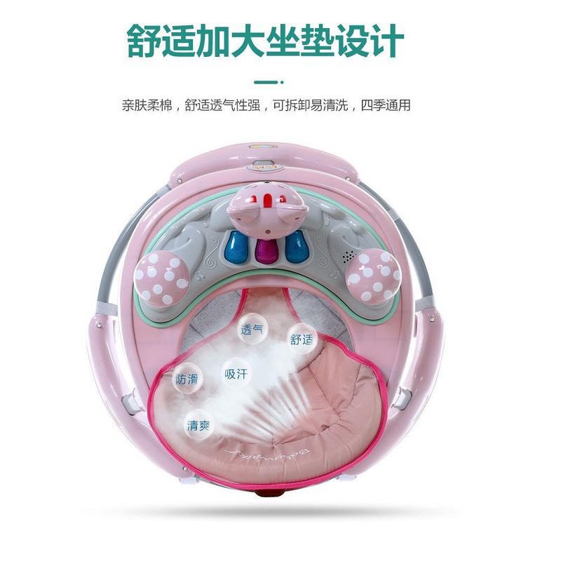 Xe tròn tập đi cho bé BABY hình mèo cho bé chỉnh cao thấp, có nhạc
