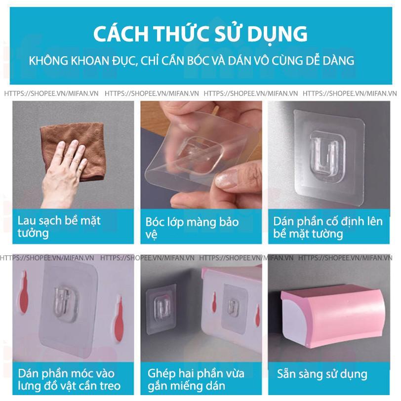 Bộ Miếng Dán Tường KẾT NỐI Móc Cài Đa Năng Treo Kệ, Treo Tranh, Treo Đồ Cao Cấp - Miếng Dán Chữ U - Dính Siêu Chắc