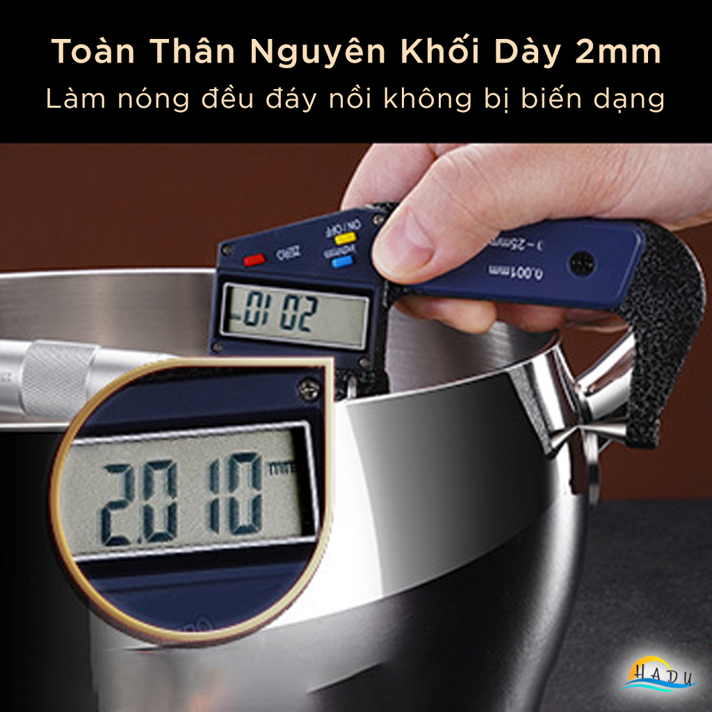 Nồi Inox 316 Bếp Từ Cao Cấp 20cm 22cm 24cm Hình Quả Táo Đạt Chất Lượng LFGB Đức SSGP