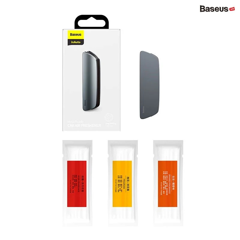 Bộ khuếch tán nước hoa khô dùng trên xe ô tô Baseus Metal Paddle Car Air Freshener - hàng chính hãng