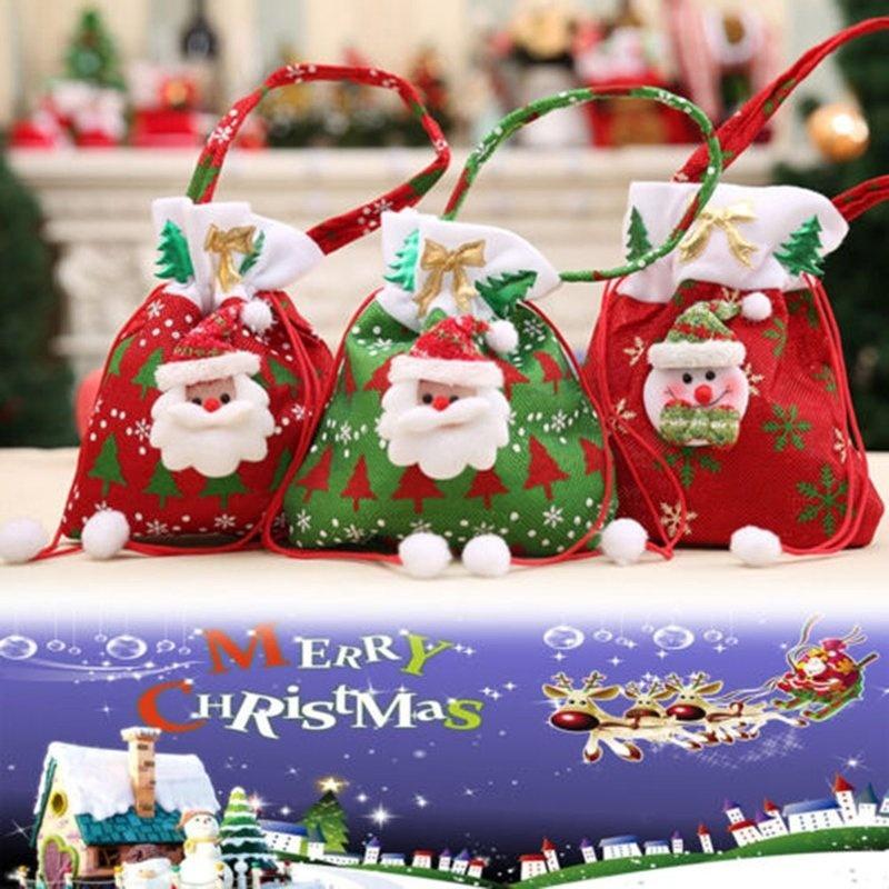 Túi Đựng Kẹo Hình Ông Già Noel Đáng Yêu Trang Trí Giáng Sinh