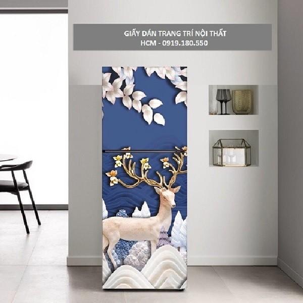 Decal dán tủ lạnh HƯƠU TÀI LỘC