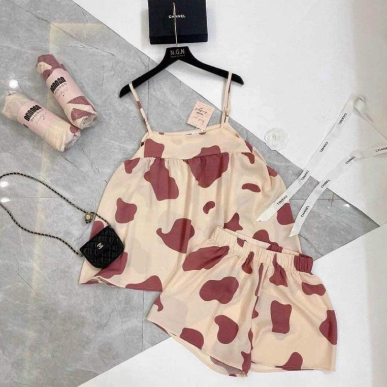 [Hàng Hot] Set Áo Hai Dây Kèm Quần Kate Mềm Siêu Xinh Xắn Nhiều Màu Bộ Đồ Ngủ Nữ Họa Tiết Dễ Thương - M23