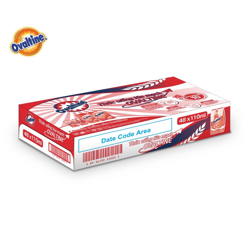 Thùng 12 lốc Thức uống lúa mạch hương vị sô-cô-la Ovaltine POWER hộp giấy 110mlx4