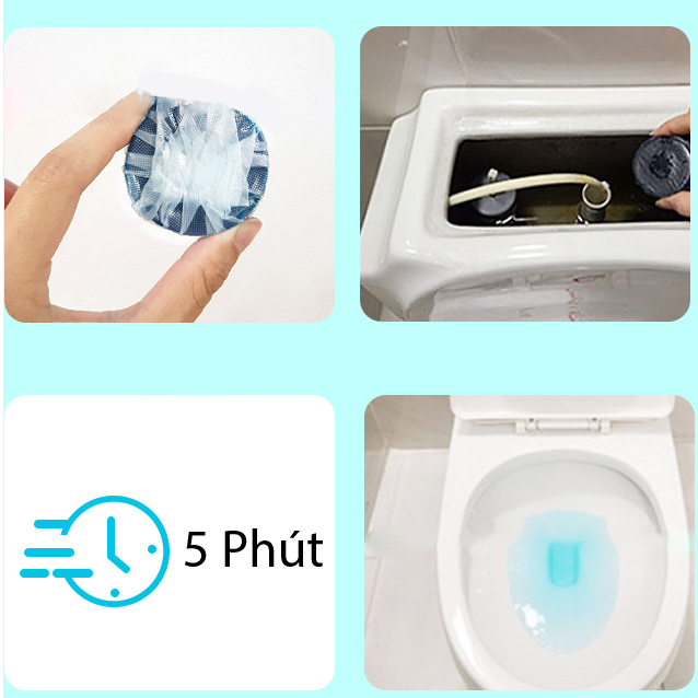 Viên thả bồn cầu khử mùi, diệt khuẩn Hàn Quốc vỉ 2 viên x 40g