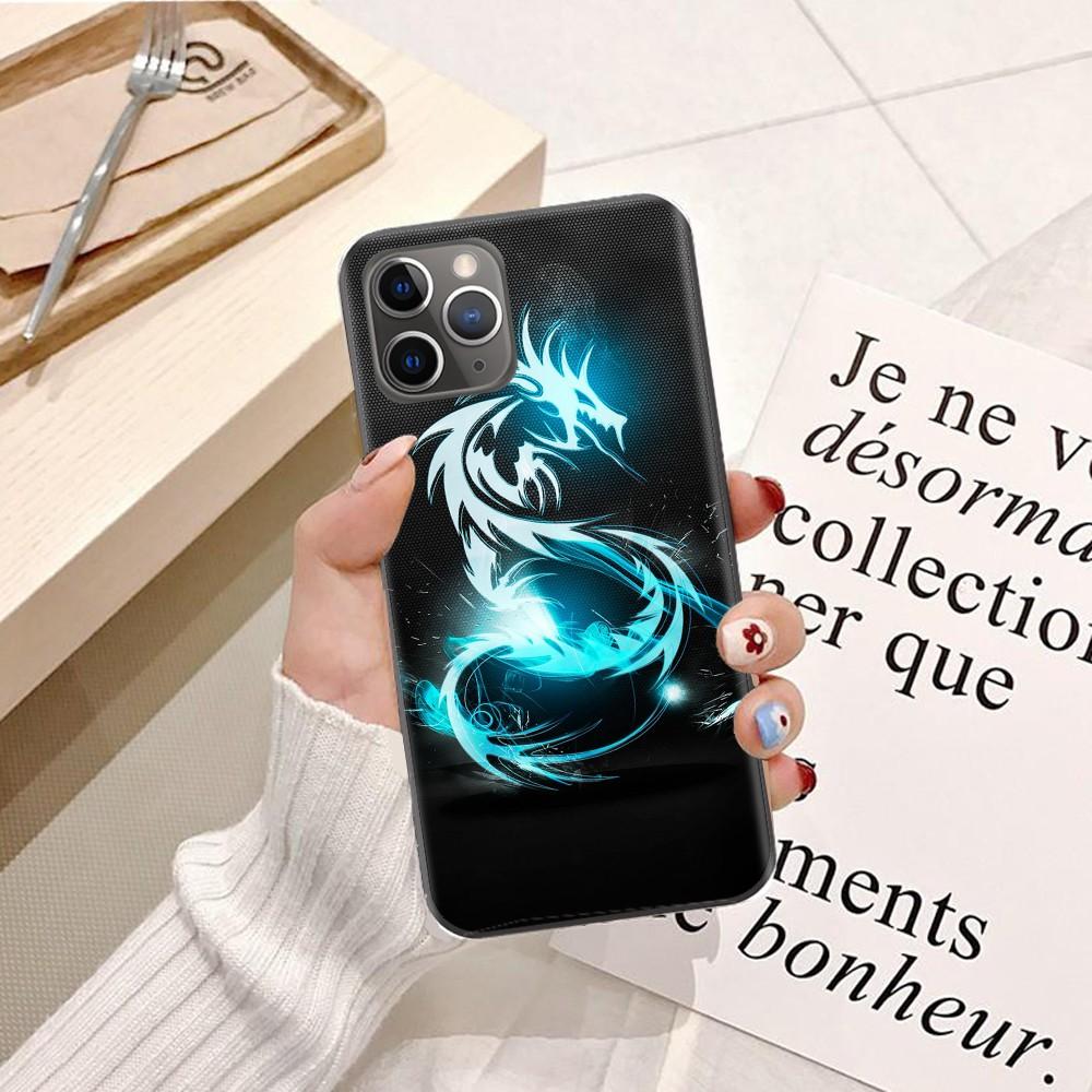 Ốp lưng dành cho iPhone XS Silicon dẻo hình Rồng Xanh