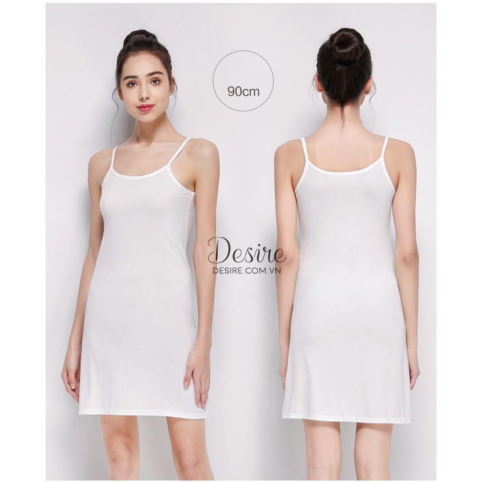 Váy/Đầm hai dây thun - Váy mặc lót thun cotton siêu mịn mát cho mùa hè