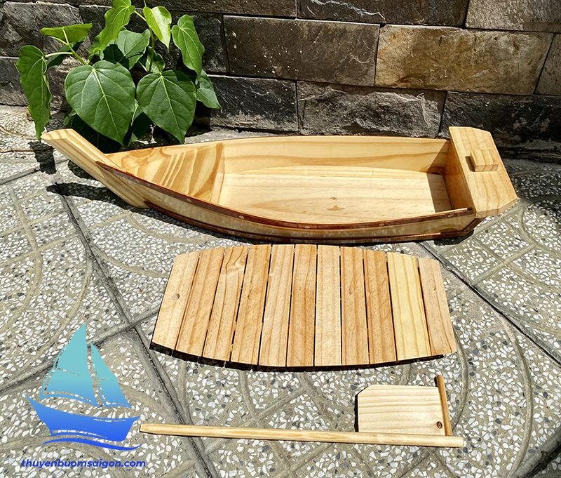 Khay thuyền gỗ sushi sashimi trang trí decor hải sản