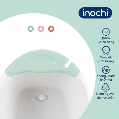 Thau tắm trẻ em Inochi- Notoro Plus Thân Trắng ngọc + Tay nắm/tựa tắm Hồng nhạt/Xanh nhạt/Xanh bạc hà