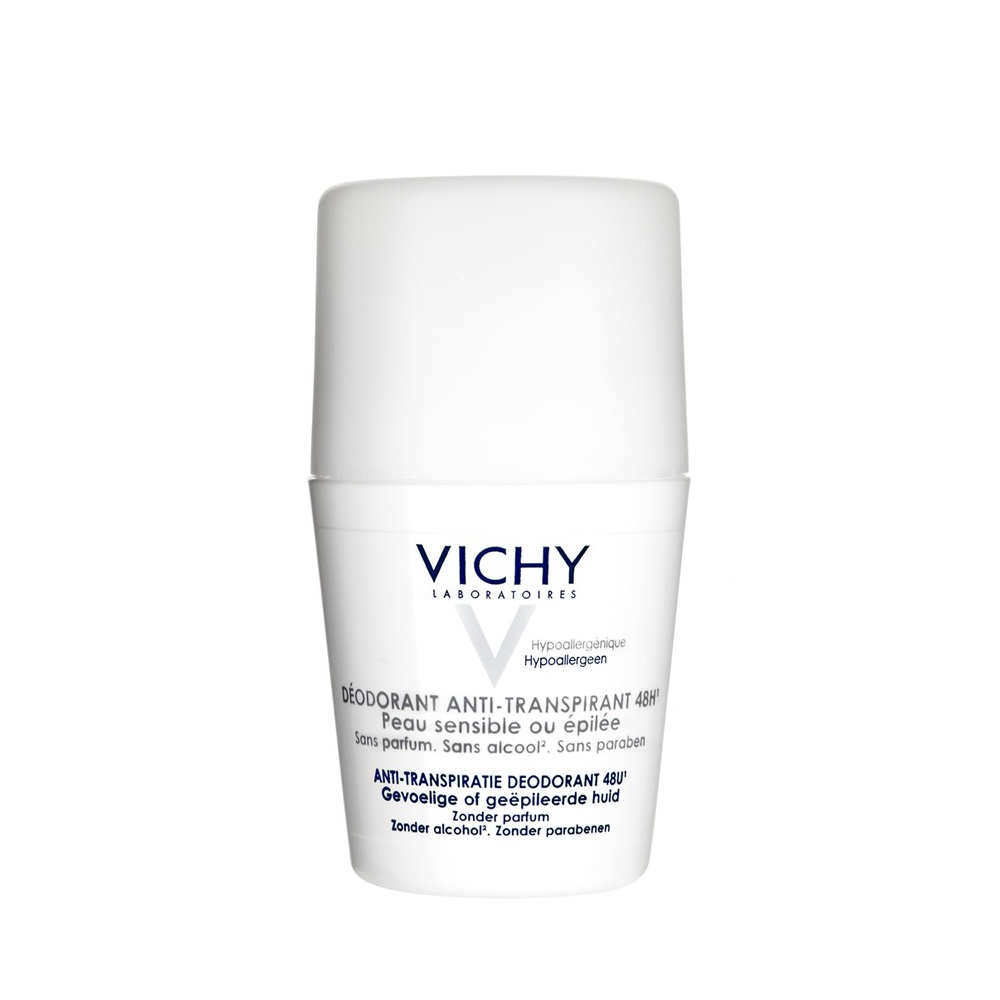 Vichy Déodotant Anti-Transpirant 48H For Sensitive Skin - Lăn Khử Mùi Cho Da Siêu Nhạy Cảm