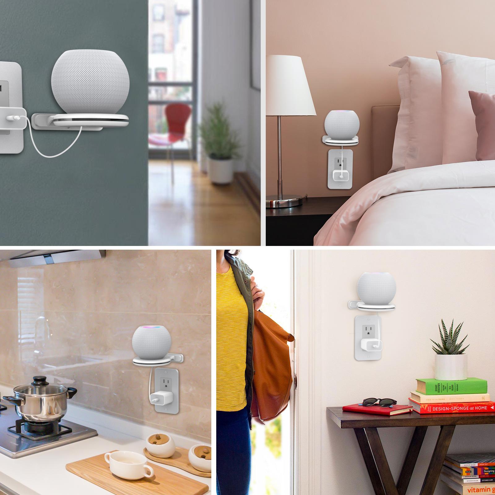 Giá đỡ cho homepod mini loa thông minh treo tường đứng bền bỉ hộp treo tường hỗ trợ cho pod nhà mini Color: 1PC White Woofer Size/Full-Range Size: Bracket