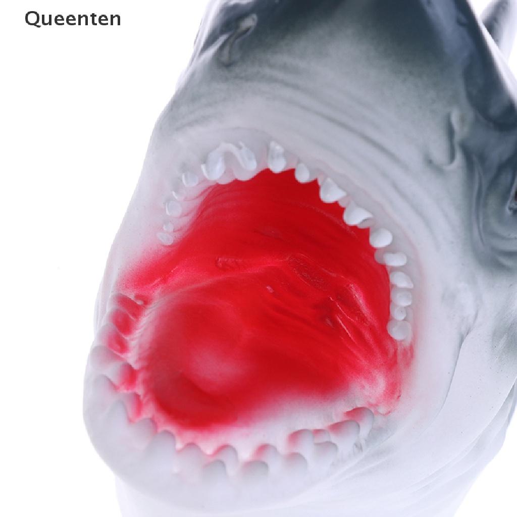 Queenten Shark Arm Glove Hand Puppet Toy Soft Rubber Shark Glove Interactive Toy  VN