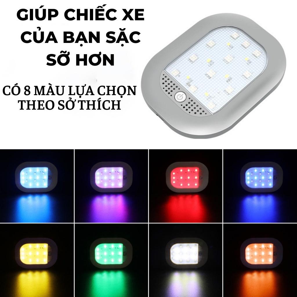 Đèn Led Mini Dán Trần Ô Tô Tích Điện Nhiều Màu Nhiều Chế Độ Sáng Khác Nhau