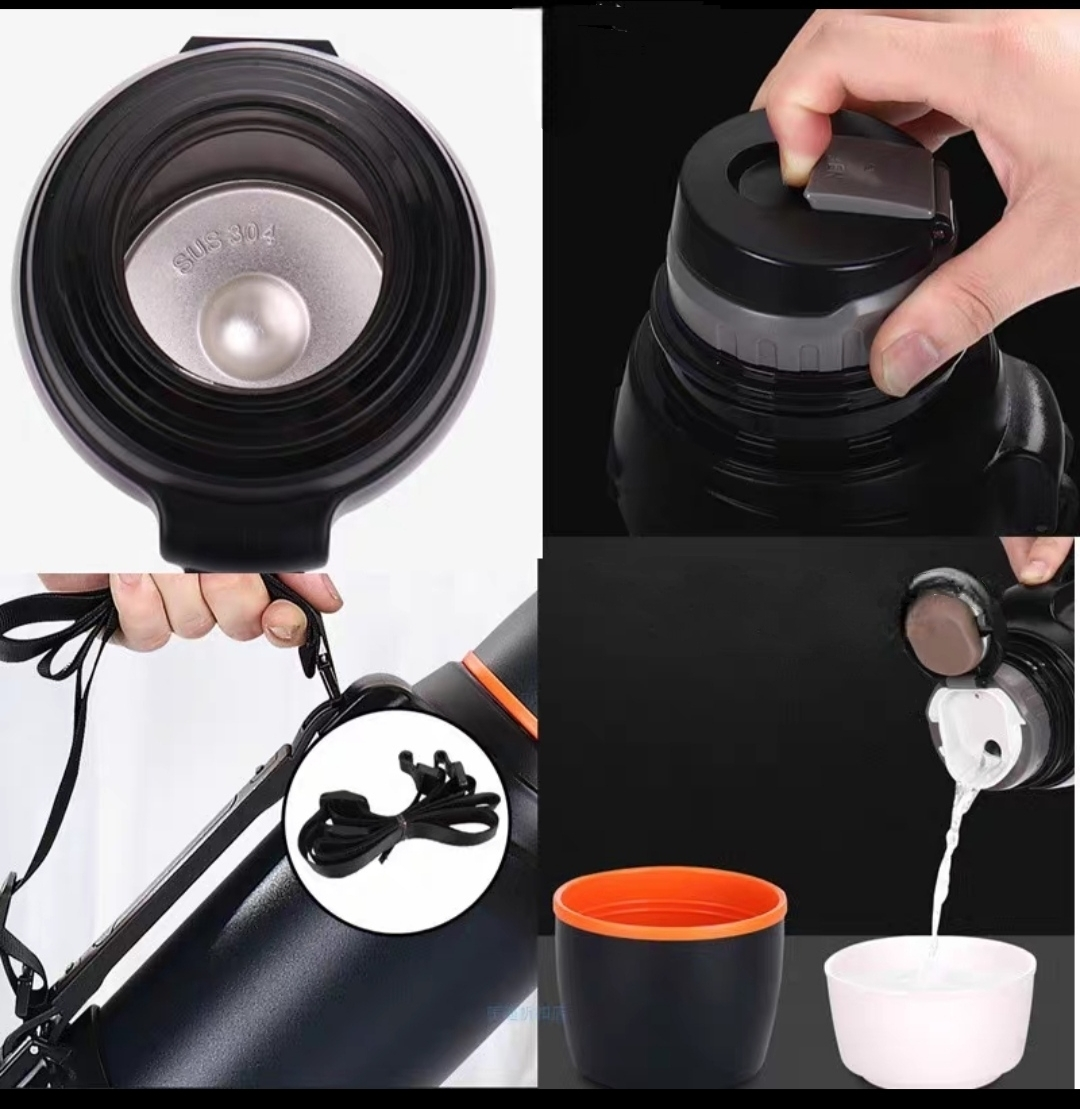 PHÍCH, BÌNH GIỮ NHIỆT GIỮ NÓNG LANH 48 H / PHÍCH, BÌNH GIỮ NHIỆT TRAVEL POT CÁCH NHIỆT 6 LỚP INOX 304 CAO CẤP DT 2.0 LÍT