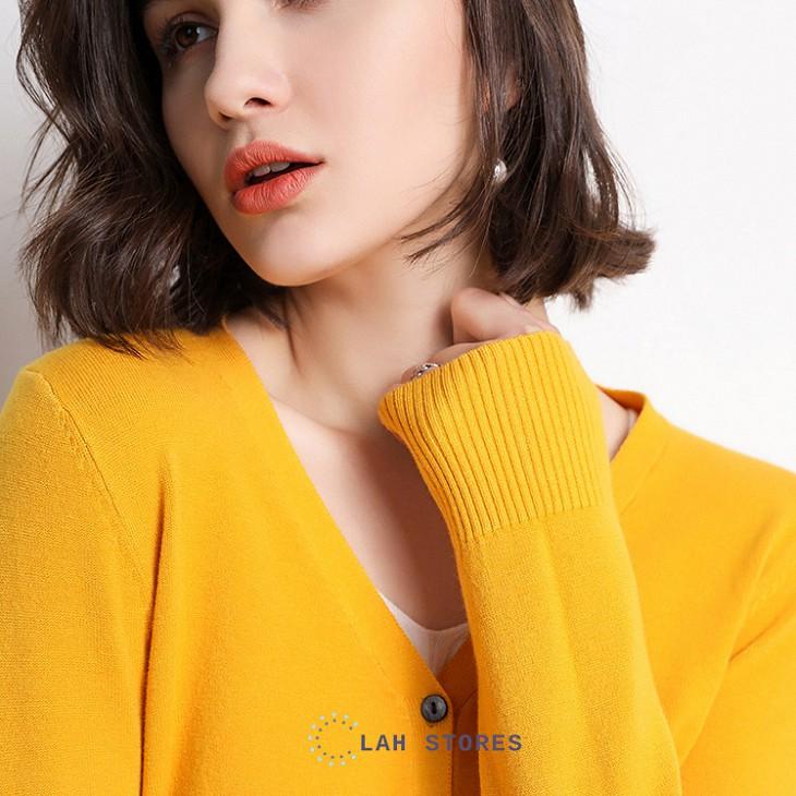 Áo len cardigan nữ basic Thu Đông 2020 LAH STORE