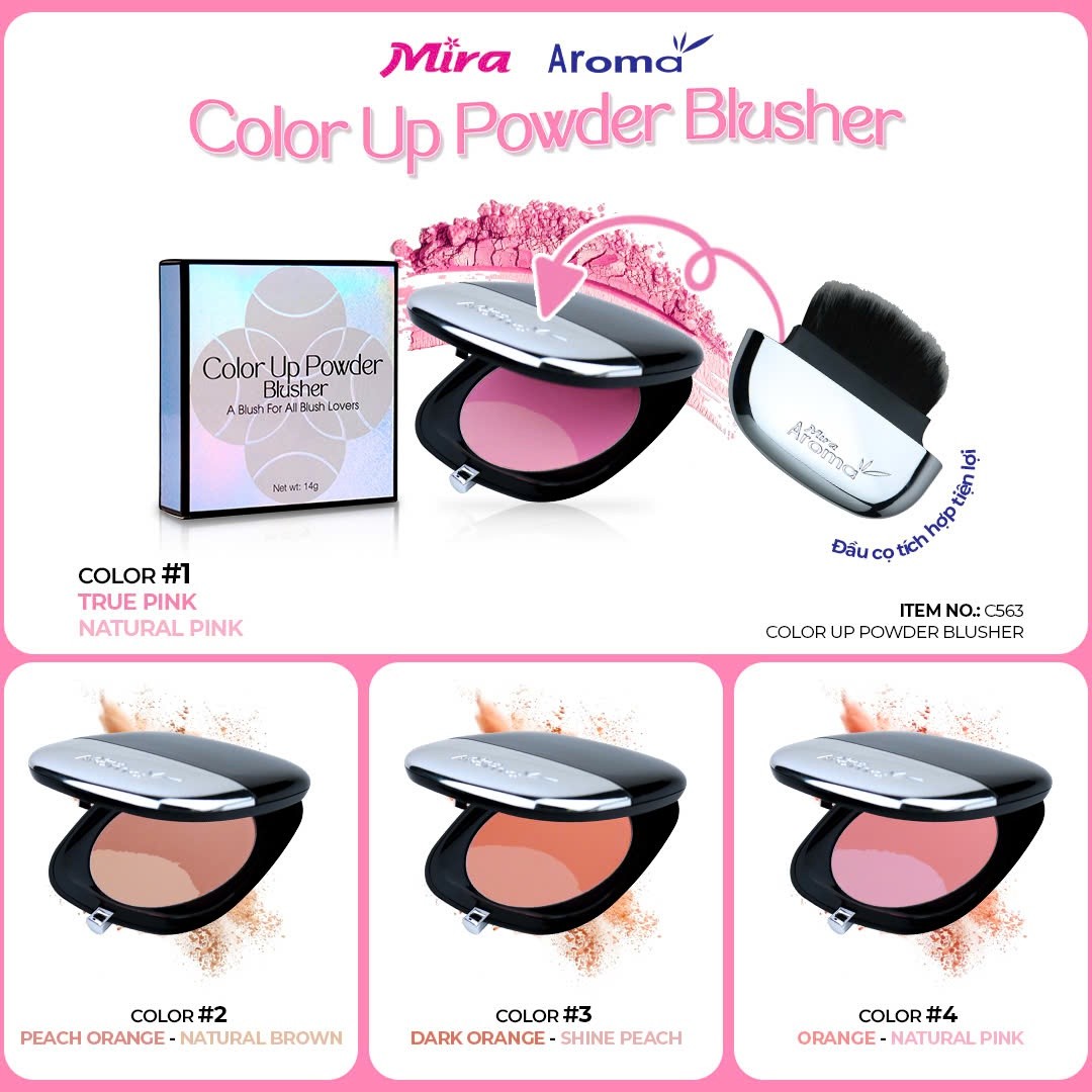 Phấn má hồng siêu mịn Mira Aroma C563