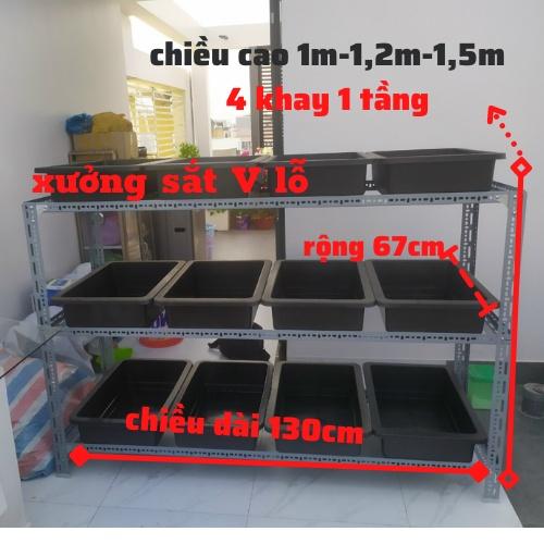 kệ trồng rau v lỗ ( sắt V3x3cm),khung kệ trồng rau,kệ trồng rau sạch,khung kệ đa năng,kệ sắt v lô trồng rau