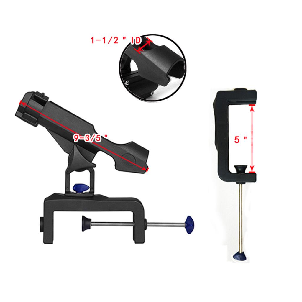 Aluminium Adjust Fishing Rod Bracket Kayak Boat Fishing Pole Mount Holder #