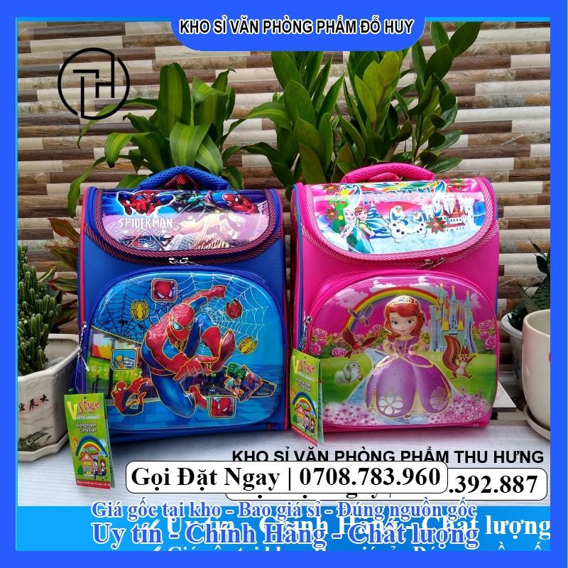 Ba lô - cặp học sinh siêu nhẹ chống gù lưng cho bé gái bé trai tiểu học hình nổi VSTYLE .