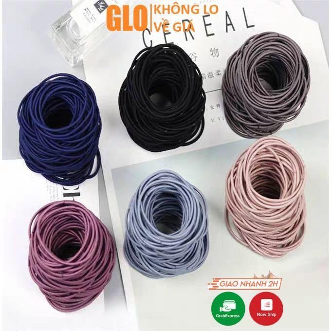 Set 100 Dây Buộc Tóc Kèm Túi Zip--HH328