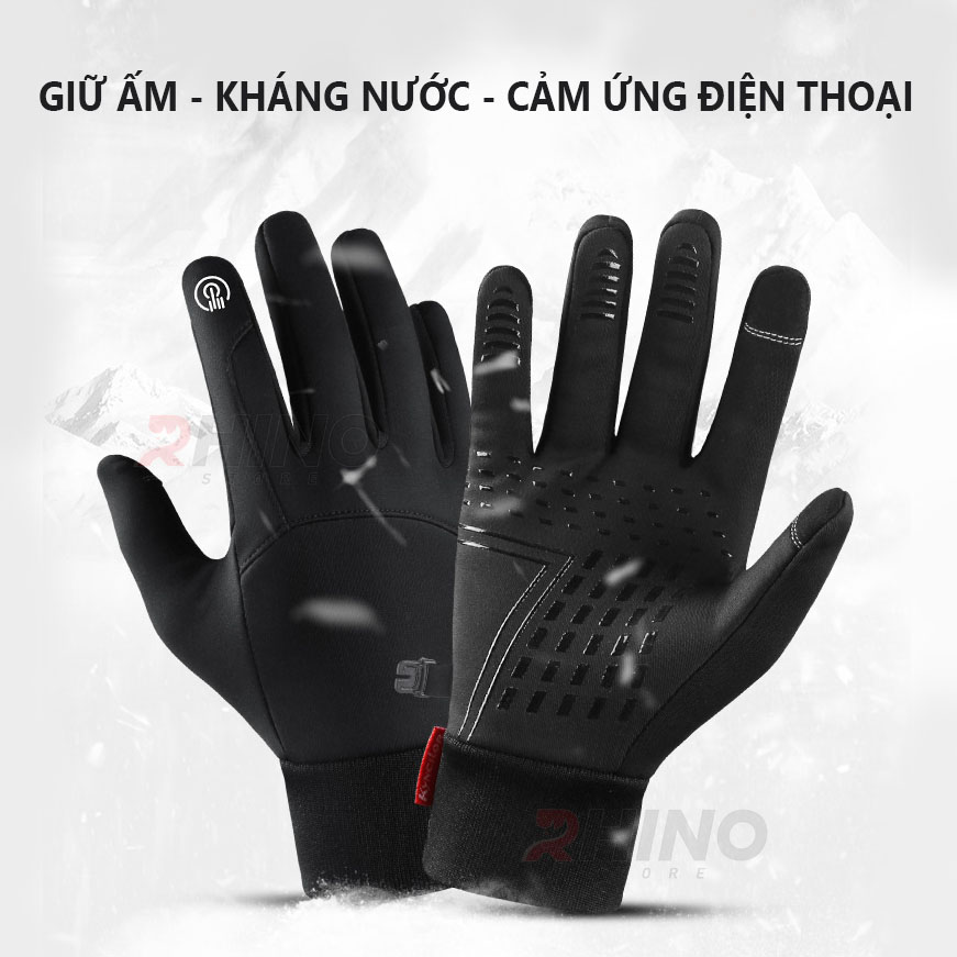 Găng tay giữ ấm mùa đông chống gió, kháng nước mưa eXtreme GT2301 Bao tay thể thao cảm ứng điện thoại đi xe máy, xe đạp lót nỉ cho nam nữ, bảo hộ đi phượt