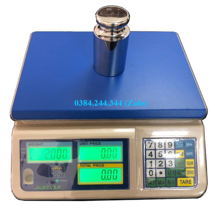 Cân điện tử tính tiền bán hàng cao cấp Jadever JPA mức cân tối đa 30kg, ghi nhớ và gọi nhanh 5 giá bán chính bằng phím