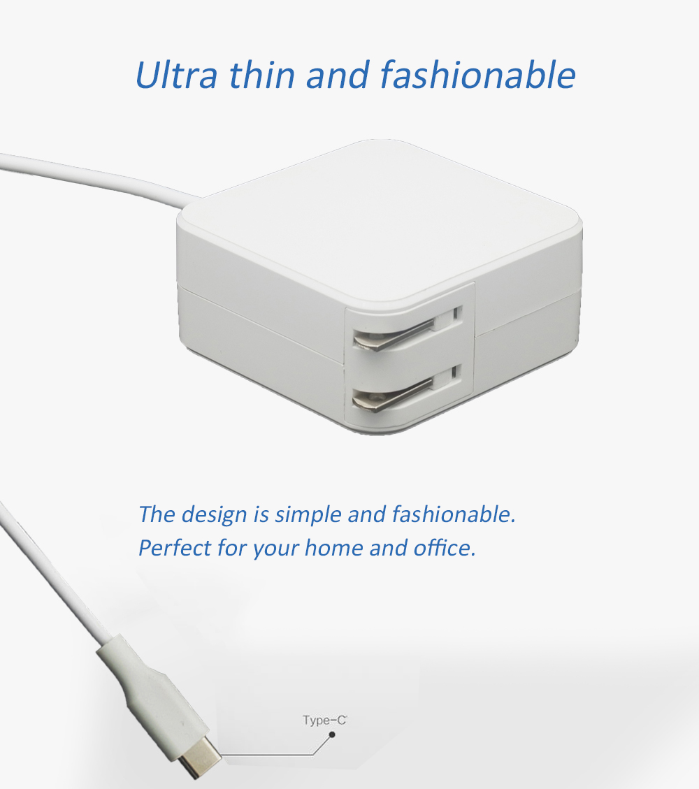 Bộ Đổi Nguồn AC DC 100v-240v 1.5a 65w Bộ Sạc USB Loại C Cho Đầu Cắm Macbook / XIaomi / Huawei Us